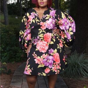 Floral Puff Sleeve Dress